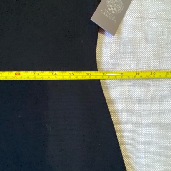 Vince Camuto Black Sheer Sleeve Stretch Turtleneck Knit Holiday Dress- Sz-L - Picture 11 of 16